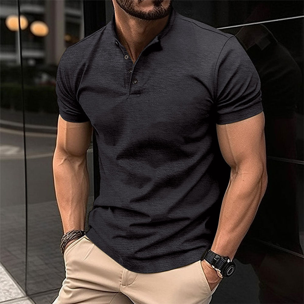 T-shirt men's button sports polo shirt