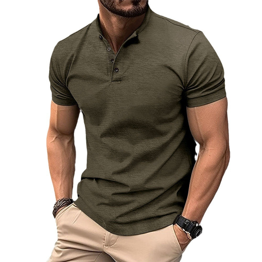 T-shirt men's button sports polo shirt