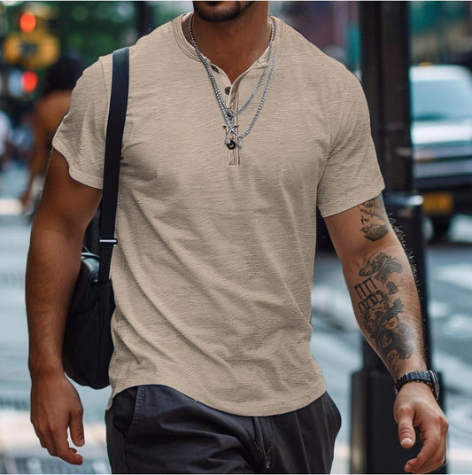 T-shirt men's button-down sports polo shirt