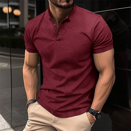 T-shirt men's button sports polo shirt