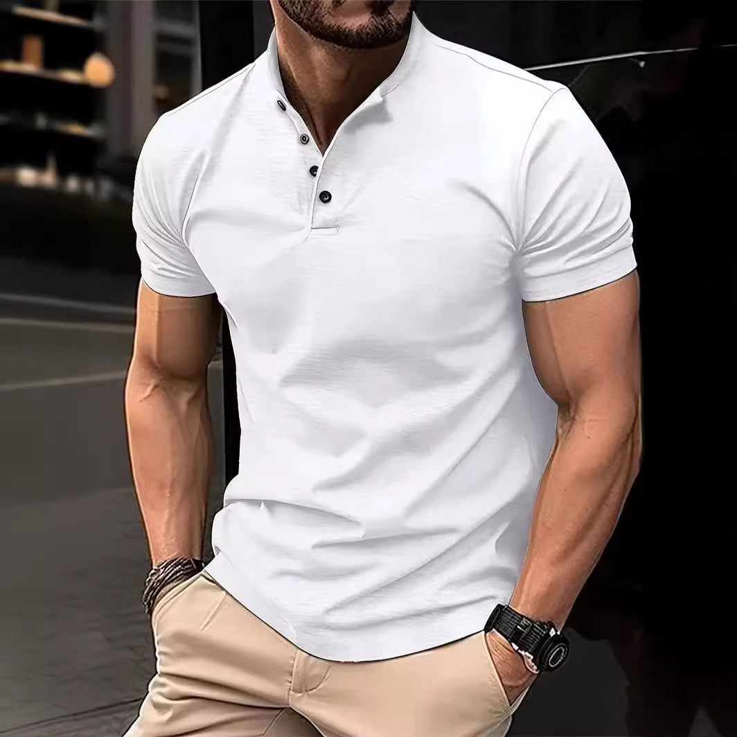 T-shirt men's button sports polo shirt